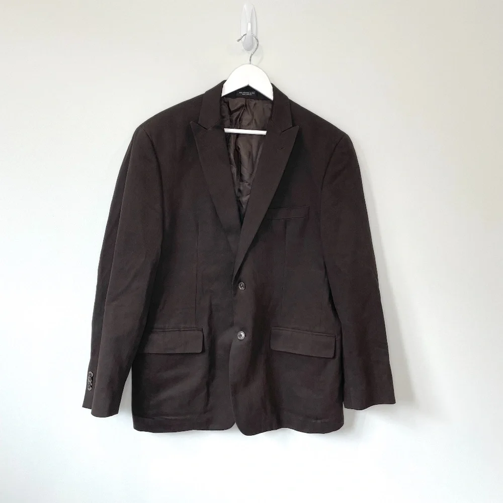 John Varvatos Brown Suit Top Model Kern 100 % Cotton - 42R